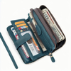 Females Clutch Wallet Large Capacity Long Zipper Cell Phone Wallet for Women with Wristlet