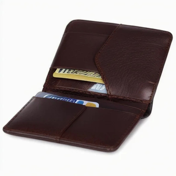 Men's Smart Thin Small Cardholder Genuine Leather RFID Blocking Mini Slim Minimalist Wallet Card Holder